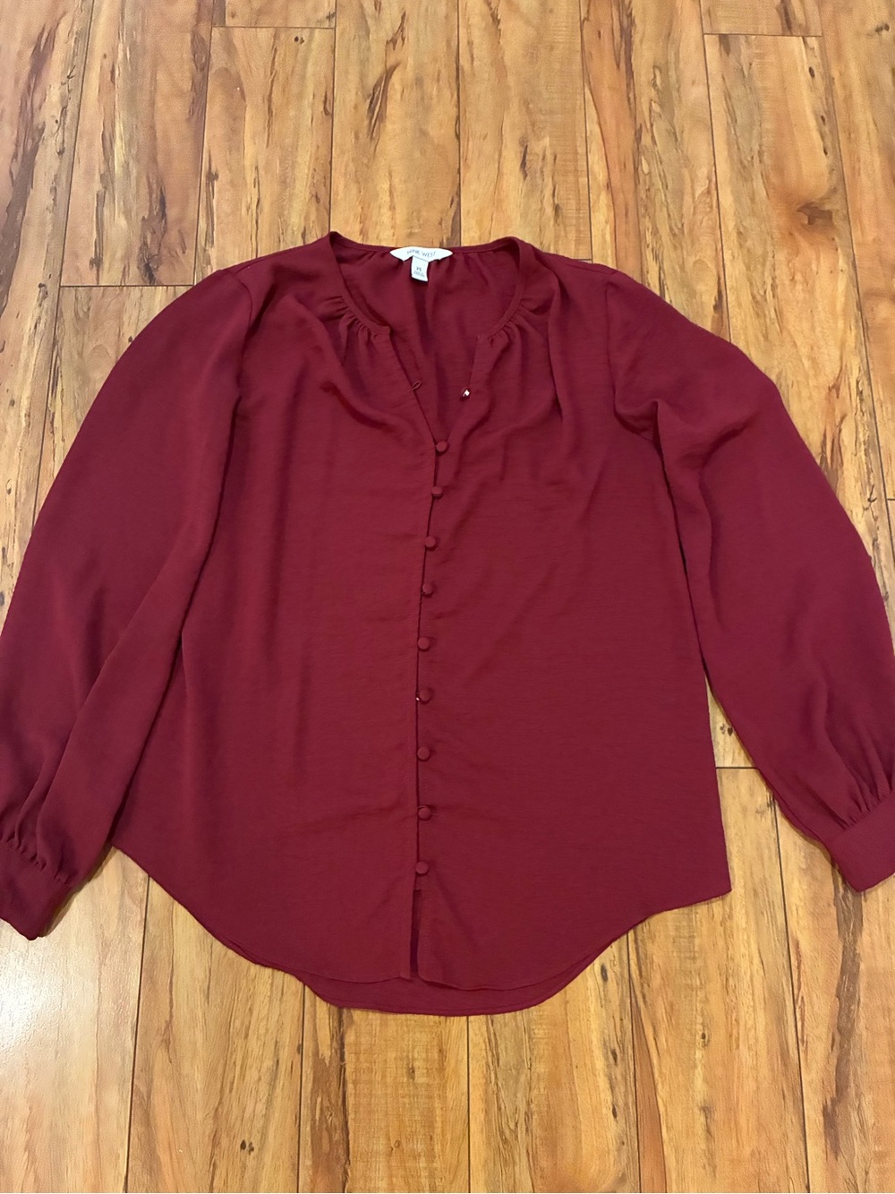 Women's Nine West Button Front Balloon Sleeve Tunic